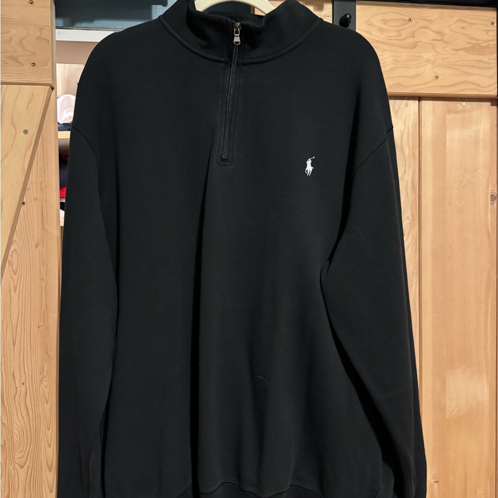 Ralph Lauren Men's Black Half-Zip Sweatshirt